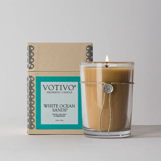 Votivo White Ocean Sands Aromatic Candle - 6.8 oz