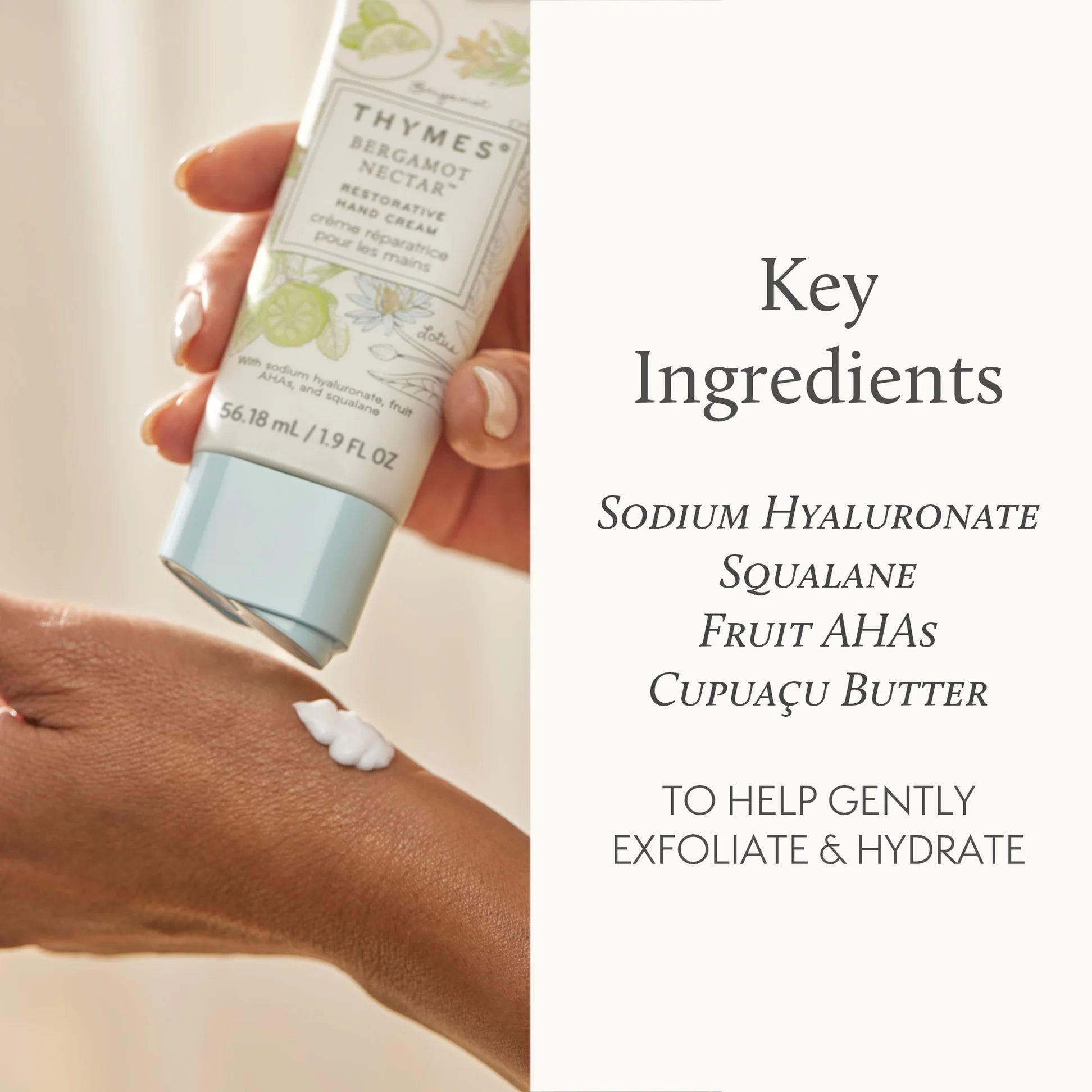 Thymes Bergamot Nectar Restorative Hand Cream 1.9 oz