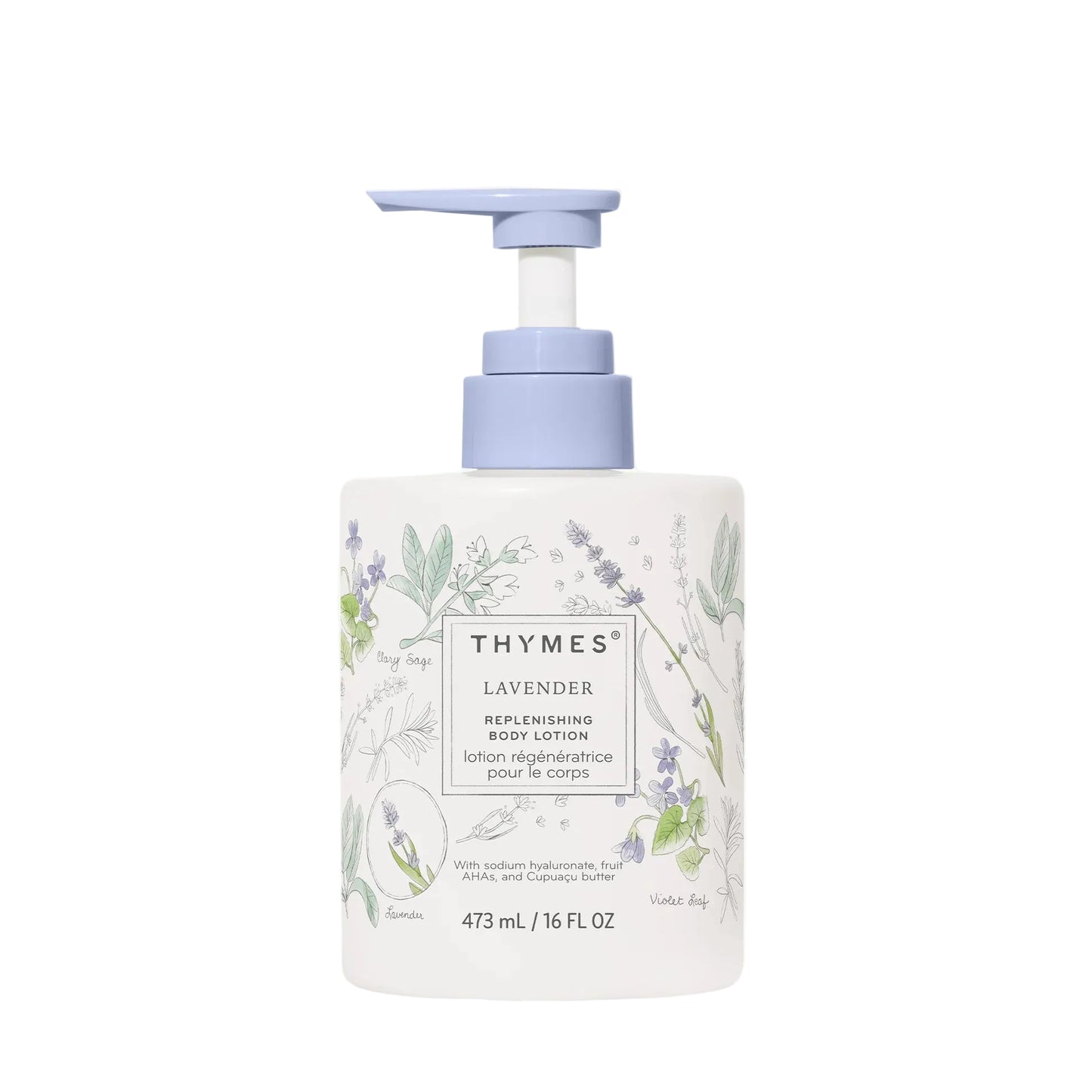 Thymes Lavender Replenishing Body Lotion 16 oz