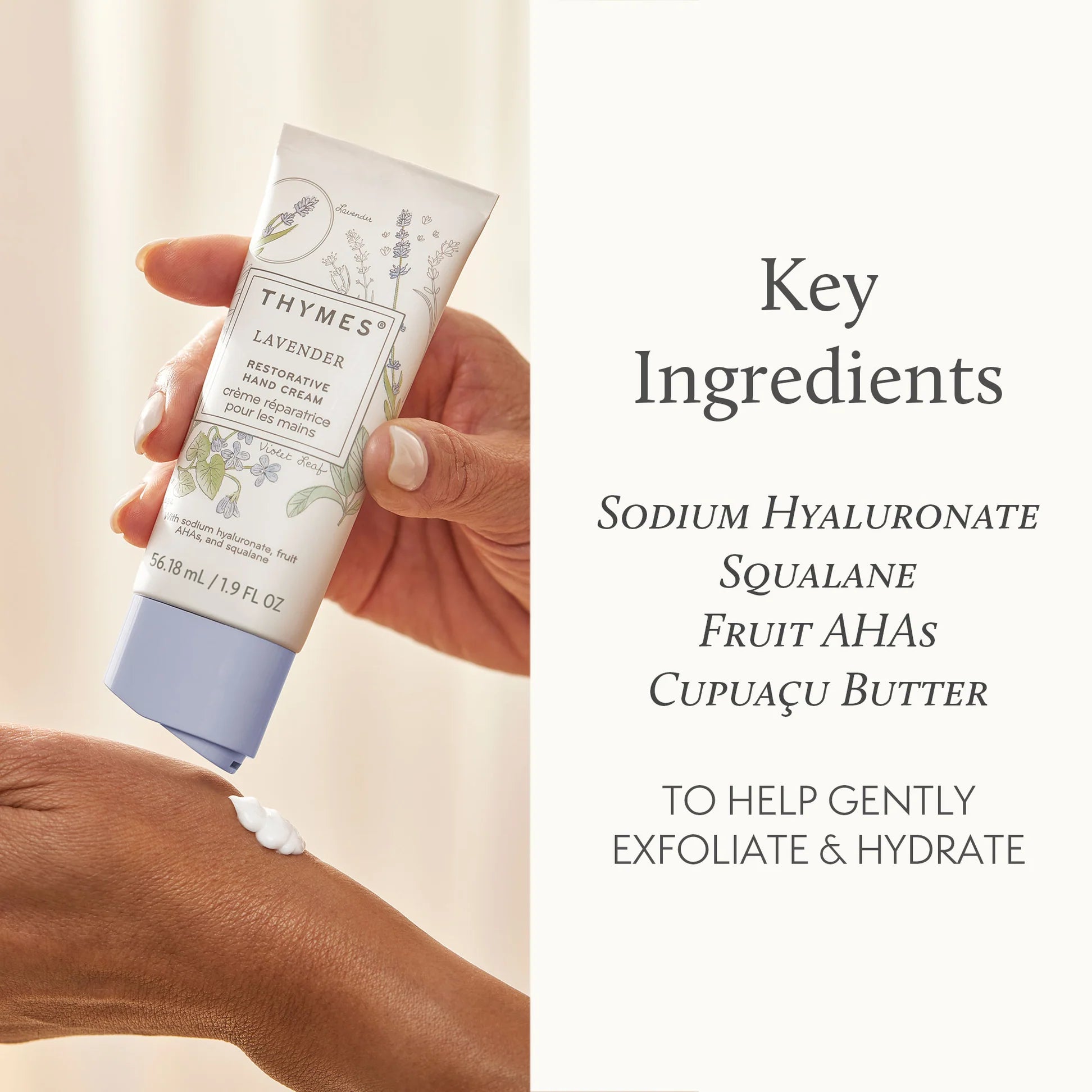 Thymes Lavender Restorative Hand Cream 1.9 oz