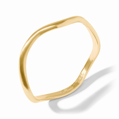 Julie Vos Wave Gold Bangle - La Petite Maison