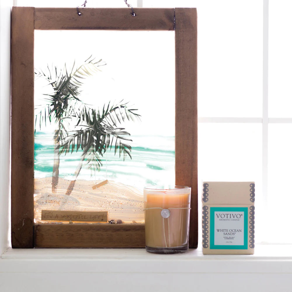 Votivo White Ocean Sands Aromatic Candle - 6.8 oz