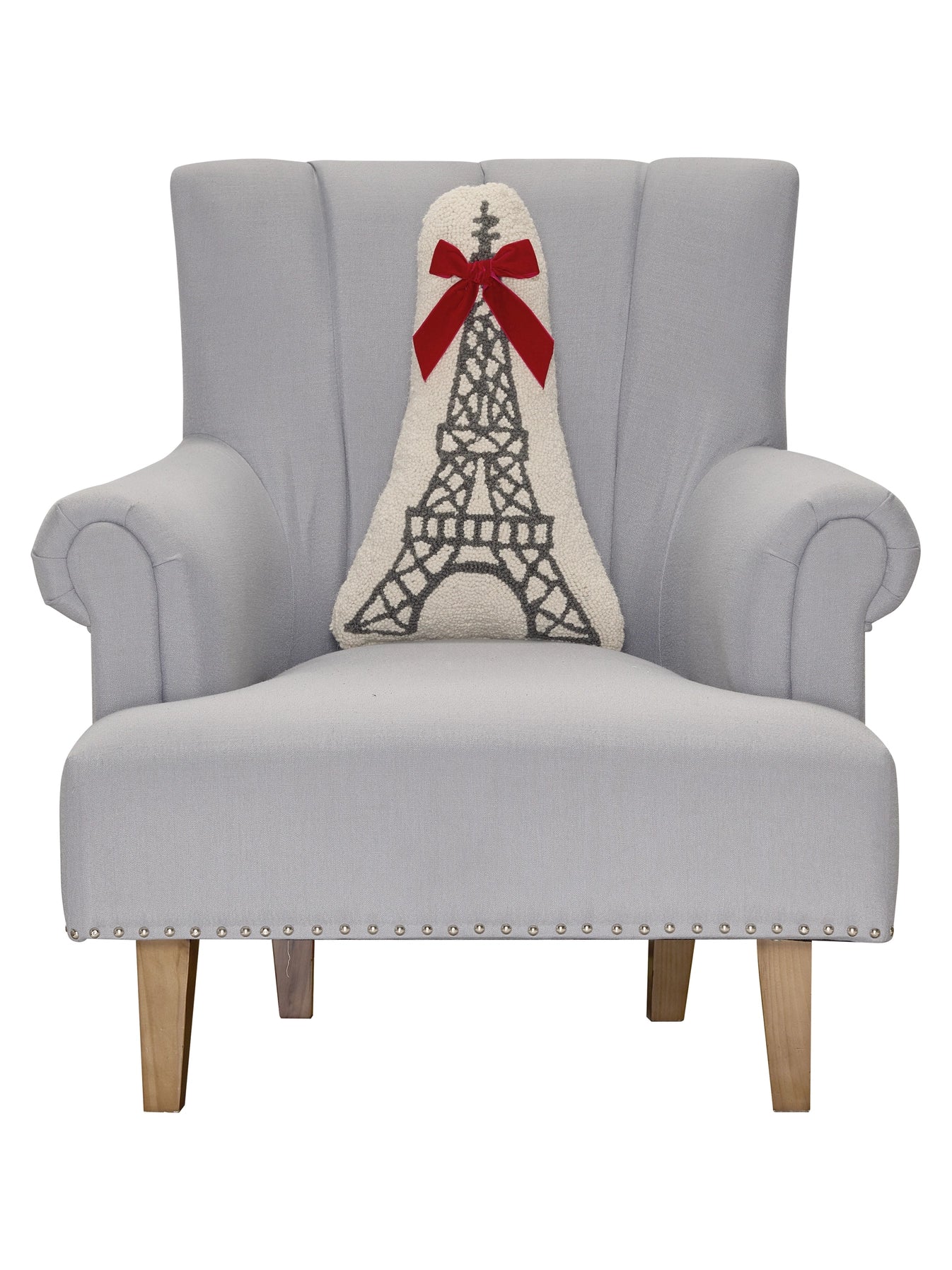 Peking Handicraft Eiffel Tower Hooked Pillow - 12x20
