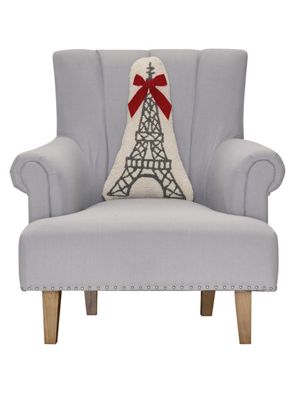 Peking Handicraft Eiffel Tower Hooked Pillow - 12x20