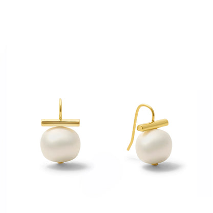 CC & Co by Catherine Carino Classic Forever Fave Pebble Pearl Earring - Medium