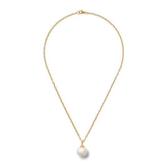 CC & Co Catherine Canino Mama Pebble Pendant - Classic White