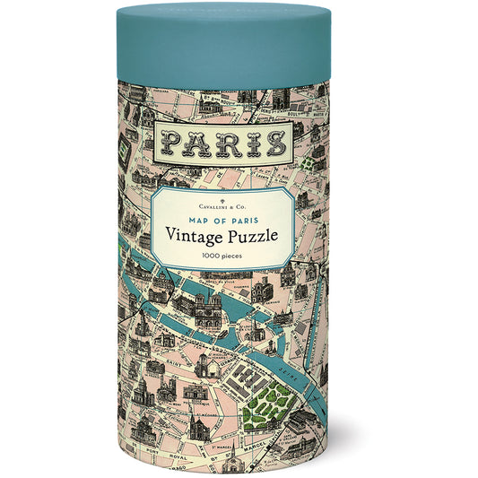 Cavallini Map of Paris Puzzle 1000 pcs - La Petite Maison