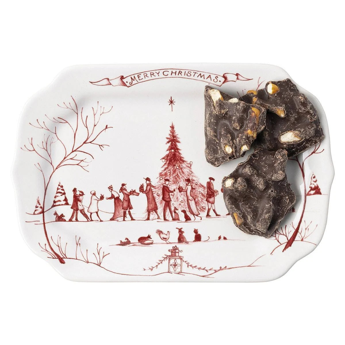 Country Estate Winter Frolic 7.5" Christmas Tray