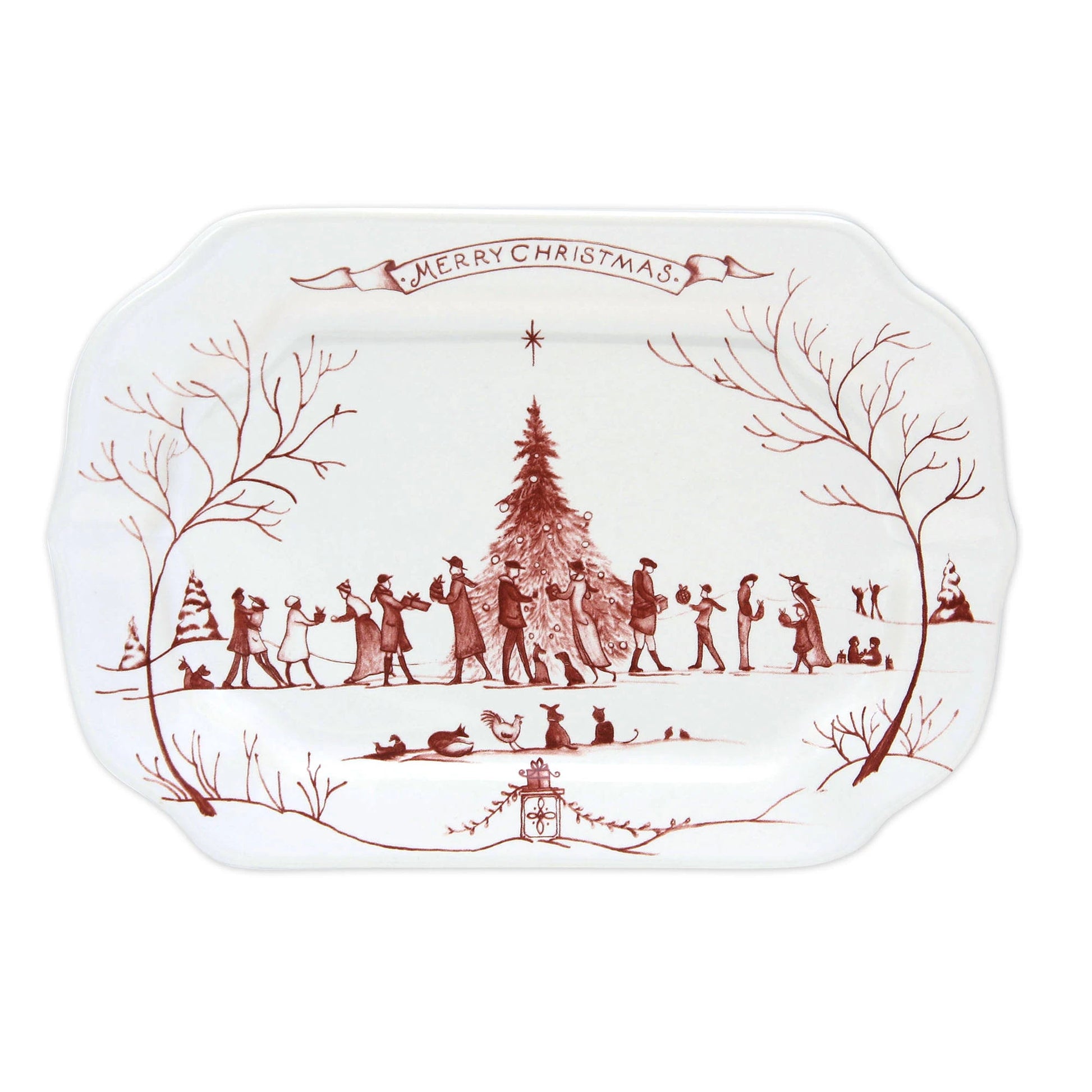 Country Estate Winter Frolic 7.5" Christmas Tray