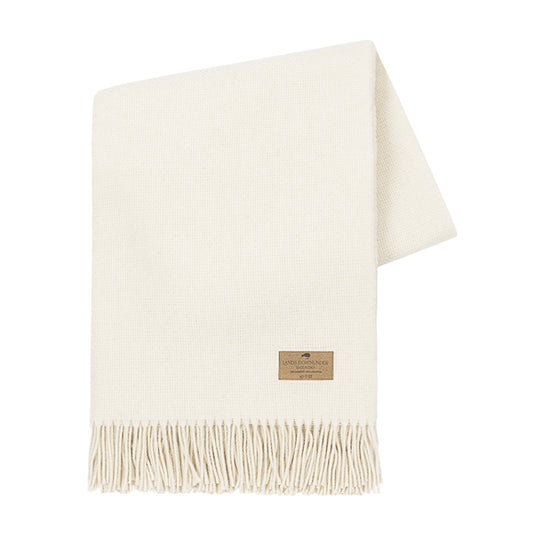 Lands Downunder Juno Cashmere Lambswool Throw - Ecru