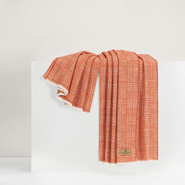 Lands Downunder Mandarin Sutton Plaid Throw