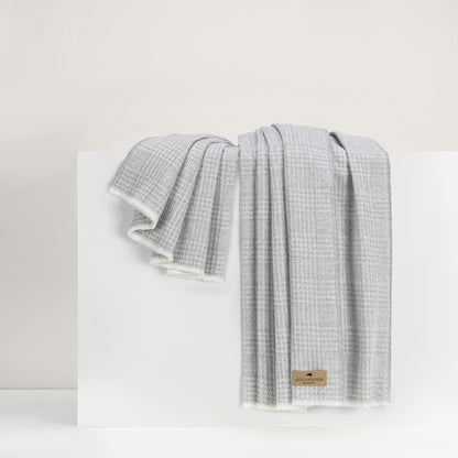 Lands Downunder Light Gray Sutton Plaid Throw