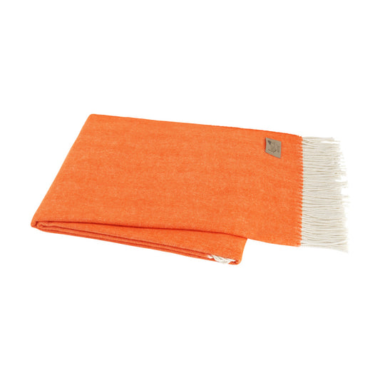 Lands Downunder Tangerine Herringbone Throw - La Petite Maison