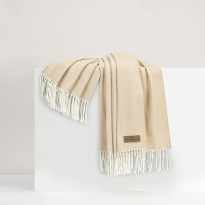 Lands Downunder Italian Herringbone Throw - Sand