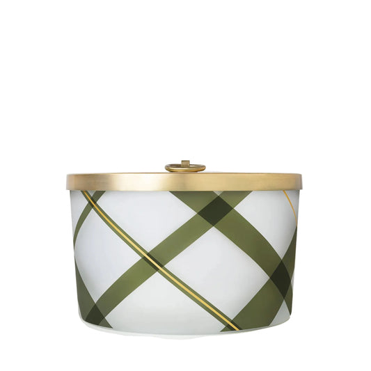 Thymes Frasier Fir Frosted Plaid 3 Wick Candle - 18 oz.