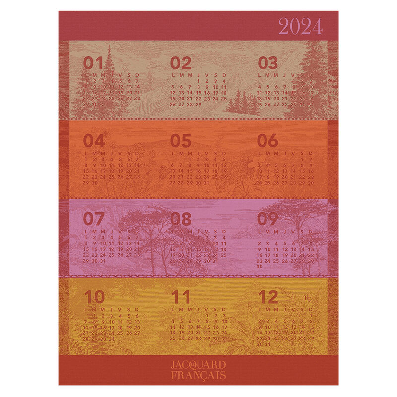 Le Jacquard Français 2024 Calendar tea towel
