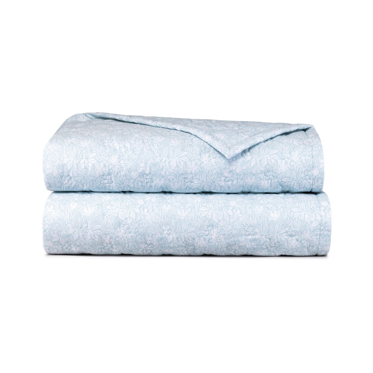 Yves Delorme Capri Quilted Coverlet - Aqua