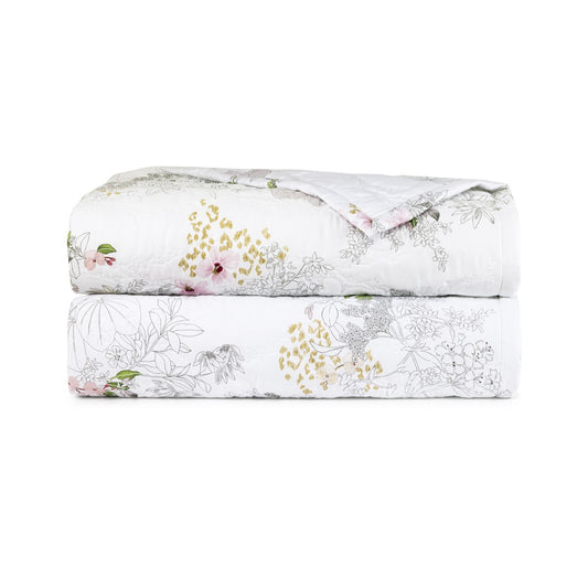 Yves Delorme Orchidée Quilted Coverlet