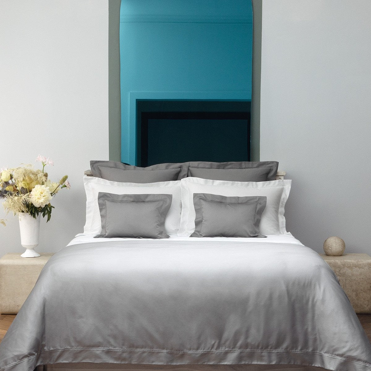 Yves Delorme Triomphe Duvet Cover - Platine